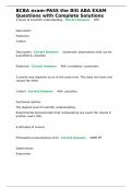 BCBA exam-PASS the BIG ABA EXAM Questions with Complete Solutions&period;
