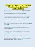 CFESA ELECTRICAL PRACTICE TEST  UPDATED    Exam Questions and  CORRECT Answers 