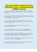 CFESA ELECTRICAL PRACTICE TEST  UPDATED  ACTUAL   Exam Questions and  CORRECT Answers 