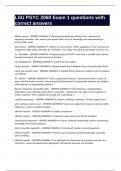 LSU PSYC 2060 Exam 1 questions with correct answers