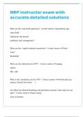 NRP instructor exam with accurate detailed solutions