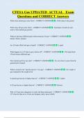 CFESA Gas UPDATED  ACTUAL   Exam  Questions and CORRECT Answers 
