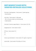 NRP NEWEST EXAM WITH VERIFIED DETAILED SOLUTIONS