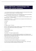 ISDS 1100 Exam 1 &lpar;technology&rpar; LSU exam with correct answers&period;