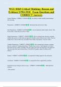 D265  Bundled Exam Questions WITH  CORRECT Answers