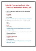 Relias RN Pharmacology Test A Relias  Exam with Questions and Answers 2025