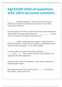 Sgt EXAM 2025 all questions with 100&percnt; accurate solutions