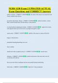 NURS 1230 Exam 2 UPDATED ACTUAL   Exam Questions and CORRECT Answers 