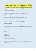 NURS 1230 Exam 1 UPDATED  ACTUAL   Exam Questions and CORRECT Answers 