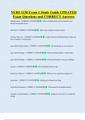 NURS 1230 Exam 1 Study Guide UPDATED    Exam Questions and CORRECT Answers 