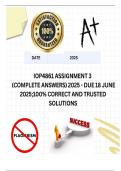IOP4861 Assignment 3   &lpar;COMPLETE ANSWERS&rpar; 2025 - DUE 18 June 2025&semi;100&percnt; CORRECT AND TRUSTED SOLUTIONS