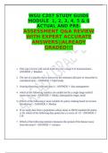 WGU C207 STUDY GUIDE MODULE 1&comma; 2&comma; 3&comma; 4&comma; 5 & 6 ACTUAL AND PREASSESSMENT Q&A REVIEW WITH EXPERT ACCURATE ANSWERS&vert;&vert;ALREADY GRADED&excl;&excl;&excl;