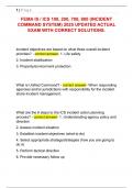 FEMA IS &sol; ICS 100&comma; 200&comma; 700&comma; 800 &lpar;INCIDENT  COMMAND SYSTEM&rpar; 2025 UPDATED ACTUAL  EXAM WITH CORRECT SOLUTIONS&period;