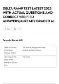 DELTA RAMP TEST LATEST 2025 WITH ACTUAL QUESTIONS AND CORRECT VERIFIED ANSWERS&sol;ALREADY GRADED A&plus;