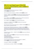 BIO 111 Lab Final Exam UPDATED  ACTUAL QUESTIONS AND CORRECT  ANSWERS