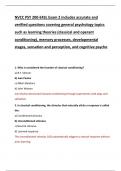 NVCC PSY 200-E43L Exam 2 includes accurate and  verified questions covering general psychology topics  such as learning theories &lpar;classical and operant  conditioning&rpar;&comma; memory processes&comma; developmental  stages&comma; sensation and perception&comma; and cognitive psycho