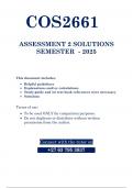 COS2661 Assignment 2 &lpar;QUESTIONS & ANSWERS&rpar; 2025  - DUE 25 June 2025