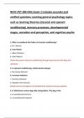NVCC PSY 200-E43L Exam 1 includes accurate and  verified questions covering general psychology topics  such as learning theories &lpar;classical and operant  conditioning&rpar;&comma; memory processes&comma; developmental  stages&comma; sensation and perception&comma; and cognitive psycho
