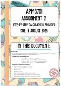 APM3701 Assignment 2 Memo | Due 8 August 2025