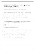 NURS 7105 Final Exam Review Questions with accurate solutions&period;