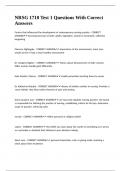 NRSG 1710 Test 1 Questions With Correct Answers&period;
