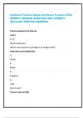 California Firearm Safety Certificate Practice &lpar;FSC&rpar; NEWEST VERSION QUESTION AND CORRECT DETAILED VERIFIED ANSWERS&period;