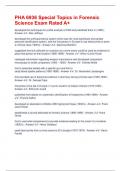PHA 6936 Special Topics in Forensic Science Exam Rated A&plus;