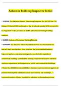 Asbestos Building Inspector Initial