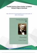 Parsifal Overture Opera Guides 1st Edition Richard Wagner - Instant Download