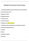 Backflow Prevention Practice Exam
