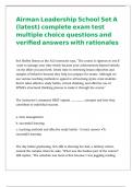 Airman Leadership School Set A &lpar;latest&rpar; complete exam test multiple choice questions and verified answers with rationales 