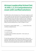 Airman Leadership School Set A &lpar;VOL 1&comma;2&comma;3&rpar; Comprehensive exam with verified solutions