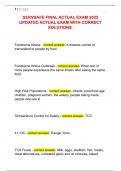 SERVSAFE FINAL ACTUAL EXAM 2025  UPDATED ACTUAL EXAM WITH CORRECT  SOLUTIONS&period;