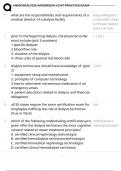 HEMODIALYSIS ANDERSON CCHT PRACTICE EXAM ACTUAL EXAM QUESTIONS WITH COMPLETE SOLUTION GUIDE&rpar; &lpar;MULTIPLE CHOICES&rpar; &lpar;A&plus; GRADED 100&percnt; VERIFIED&rpar; LATEST VERSION 2025