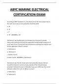 ABYC MARINE ELECTRICAL CERTIFICATION EXAM QUESTIONS AND ANSWERS 2025