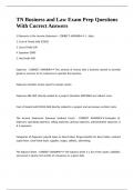 TN Business and Law Exam Prep Questions With Correct Answers&period;