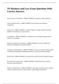 TN Business and Law Exam Questions With Correct Answers