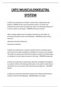 &lpar;ATI&rpar; MUSCULOSKELETAL SYSTEM QUESTIONS AND ANSWERS 2025