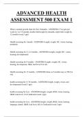 ADVANCED HEALTH ASSESSMENT 500 EXAM 1 QUESTIONS AND ANSWERS 2025