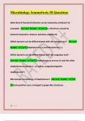 Microbiology Semmelweis 50 Questions With Correct Answers &vert; Updated And Correct
