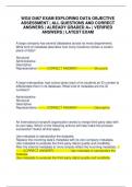WGU D467 EXAM EXPLORING DATA OBJECTIVE ASSESSMENT &vert; ALL QUESTIONS AND CORRECT ANSWERS &vert; ALREADY GRADED A&plus; &vert; VERIFIED ANSWERS &vert; LATEST EXAM