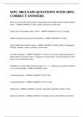 WPC 300 EXAM QUESTIONS WITH 100- CORRECT ANSWERS&period;