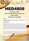 HED4808 Assignment 2 &lpar;COMPLETE ANSWERS&rpar; 2025 - DUE 16 July 2025