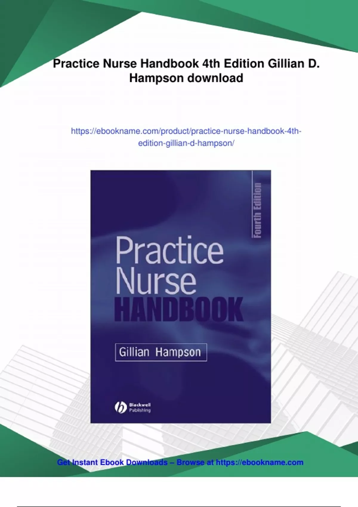 Practical Nursing Handbook.pdf Summary Practice Nurse Handbook 4th Edition Gillian D. Hampson ...