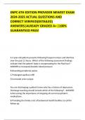 ENPC 6TH EDITION PROVIDER NEWEST EXAM 2024-2025 ACTUAL QUESTIONS AND CORRECT VERIFIED&lpar;DETAILED&rpar; ANSWERS&vert;ALREADY GRADED A&plus; &vert;100&percnt; GUARANTEED PASS&excl;