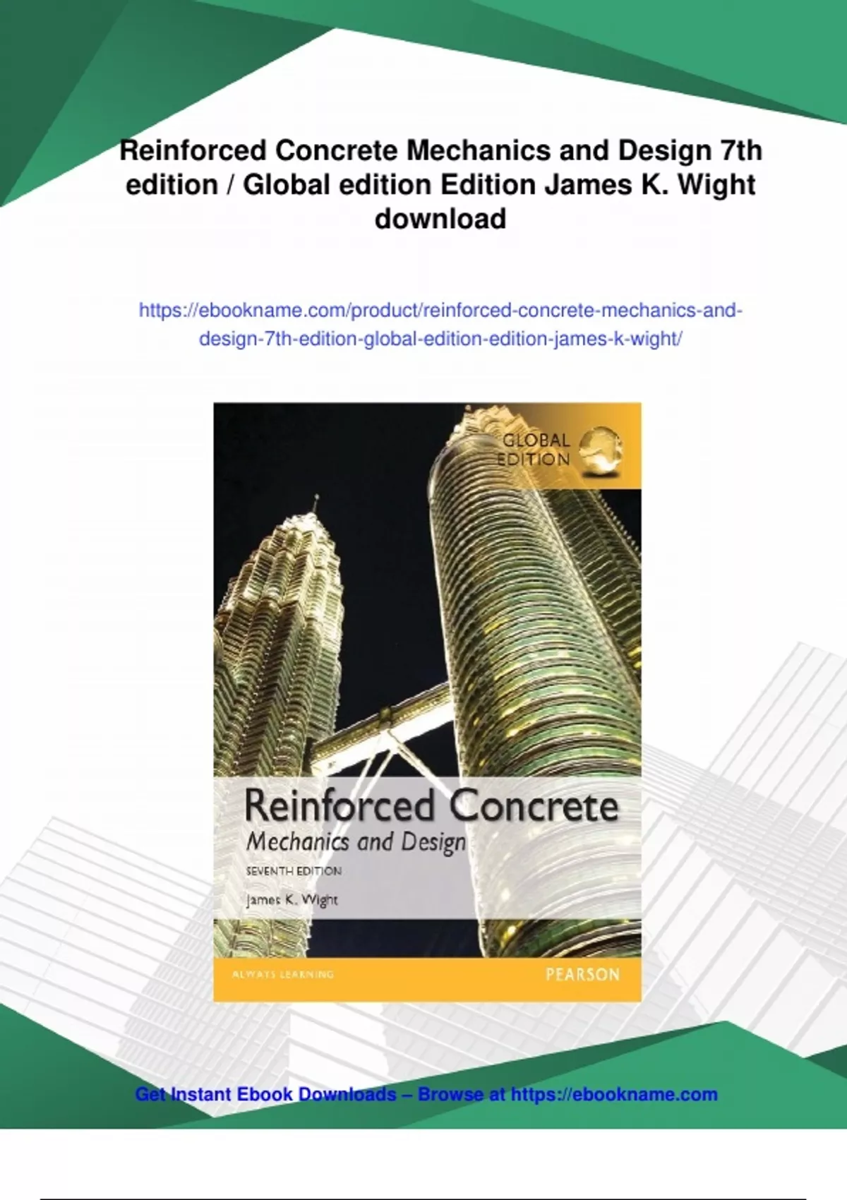 Summary Reinforced Concrete Mechanics and Design 7th edition / Global edition Edition James K ...