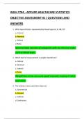 WGU C784 - APPLIED HEALTHCARE STATISTICS  OBJECTIVE ASSESSMENT &num;1&vert; QUESTIONS AND  ANSWERS