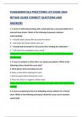 FUNDAMENTALS PROCTORED ATI EXAM 2023  RETAKE GUIDE CORRECT QUISTIONS AND  ANSWERS