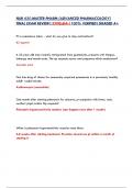 NUR 635-MASTER PHARM &lpar;ADVANCED PHARMACOLOGY&rpar; FINAL EXAM REVIEW&vert;250Qs&As&vert;100&percnt; VERIFIED&vert;GRADED A&plus;