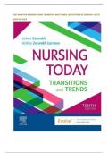 TEST BANK FOR NURSING TODAY TRANSITION AND TRENDS 10TH EDITION BY ZERWEKH  LATEST  UPDATED 2024  
